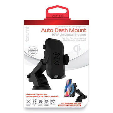 Tzumi Wireless Charging Auto Dashboard Mount, Qi Wireless Charging, Black freeshipping - TVN Wholesale